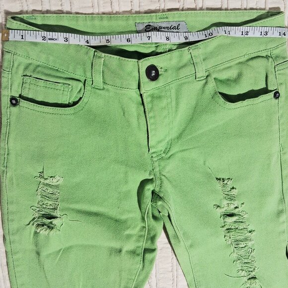 Emperial Green Lime Ripped Skinny Women's Jeans‎ Size 5 Size S. - Picture 8 of 17